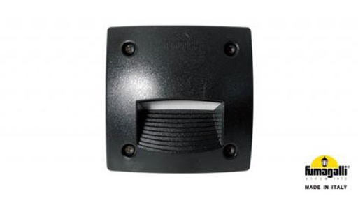 [EI41879] Aplique De Embutir Pared Leti Cuad GX53 De 1 Luz C/lamp LED 3W Calida/neutra/fria Negro Opal Fumagalli