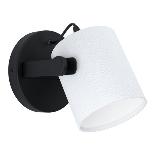 [EI41885] Aplique Hornwood 1 E27 De 1 Luz Blanco/negro Eglo