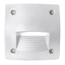 [EI41891] Aplique De Embutir Pared Leti Cuad GX53 De 1 Luz C/lamp LED 3W Calida Blanco Opal Fumagalli