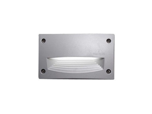 [EI41904] Aplique De Embutir Pared Leti GX53 De 1 Luz C/lamp LED 3W Calida/neutra/fria Gris Opal Fumagalli