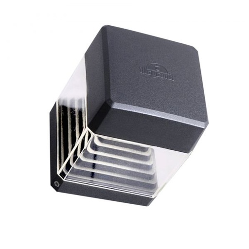 [EI41905] Aplique De Adosar Pared Ester GX53 De 1 Luz C/ Lamp LED 7W Calida/neutra/fria Negro Fumagalli