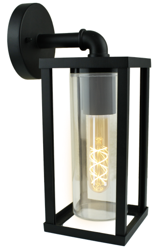 [EI42054] Aplique De Adosar Pared De 1 Luz E27 Negro Tulipa Colonial Argo