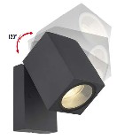 [EI42059] Aplique De Adosar Pared Movil 120° Dicro GU10 Negro Argo