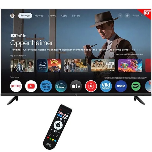 [TM42094] Smart TV QLED 65" Mtek MKQ65FSGU 4K Ultra HD Google TV Wi-Fi Bluetooth con Conve