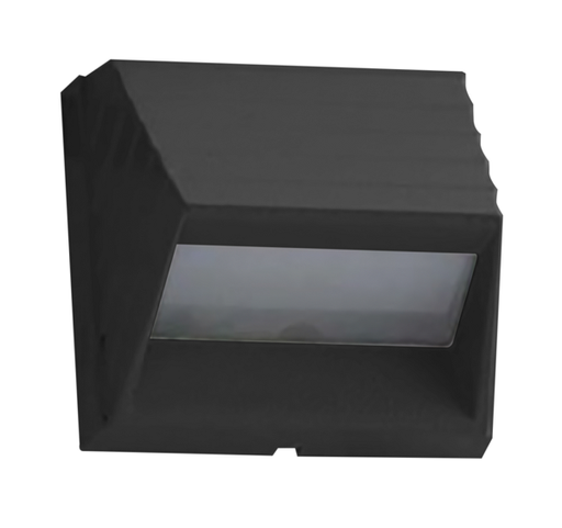 [EI42167] Aplique LED Cuadrado Con Visera Negro Argo (outlet)