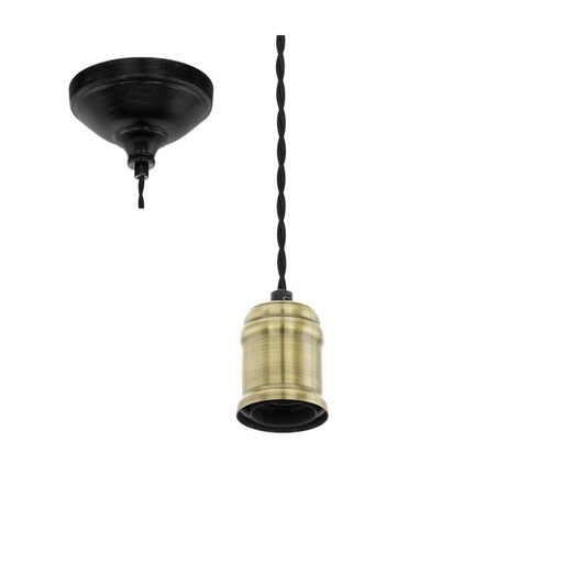 [EI42183] Colgante Yorth E27 De 1 Luz Dorado/negro Eglo (outlet)