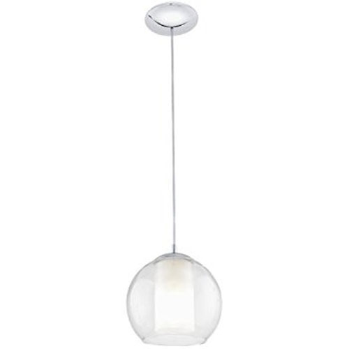 [EI42194] Colgante Bolsano E27 De 1 Luz Transparente/cromo Eglo (outlet)