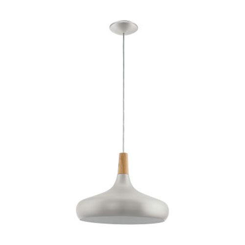 [EI42199] Colgante Sabinar E27 De 1 Luz Plata/madera Eglo (outlet)