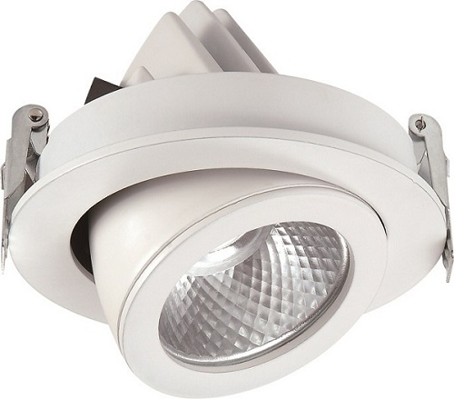 [EI42219] Spot LED De 10W Circular De Embutir Luz Calida Codo Neon Blanco Argo (outlet)