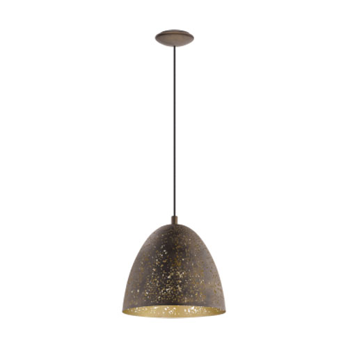 [EI42221] Colgante Safi E27 De 1 Luz Marrón/dorado Eglo (outlet)