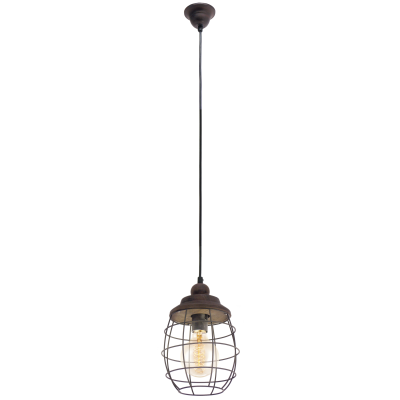 [EI42235] Colgante Bampton E27 De 1 Luz Madera/transparente Eglo (outlet)