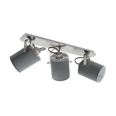 [EI42241] Plafon Villabate E27 De 3 Luces Gris/niquel Eglo (outlet)
