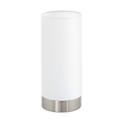 [HV42248] Velador Mesa Pasteri E27 De 1 Luz Blanco/niquel Eglo (outlet)