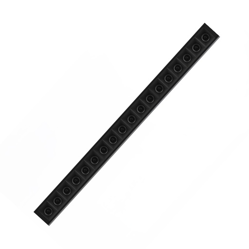 [EI42356] Artef LED Rect P/ Riel Magnetico 20W Luz Calida Negro Comb Argo