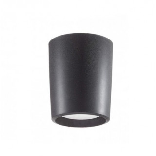 [EI42387] Artefacto De Adosar Techo Livia E27 C/lamp LED 15W Calida Negro Fumagalli