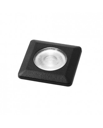 [EI42396] Artefacto Embutido De Piso Aldo Cuad G9 C/lamp LED 1,7W Calida Negro Fumagalli