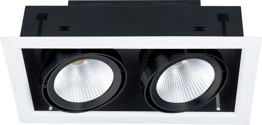 [EI42416] Artefacto LED Cardanico De Embutir 2X20W Luz Calida Argo