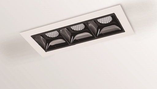[EI42445] Artefacto LED De Embutir 15W Luz Calida Antidesl Bl/ng Storm 3 Argo