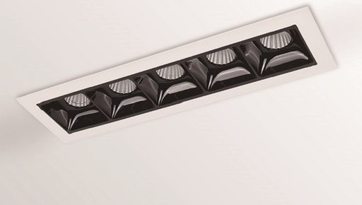 [EI42453] Artefacto LED De Embutir 25W Luz Calida Antidesl Bl/ng Storm 4 Argo