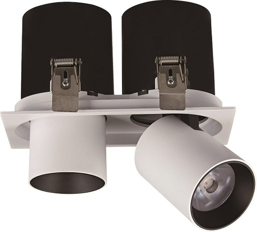 [EI42457] Artefacto LED De Embutir Dirigible 2X12W Luz Calida Neo Blanco Argo