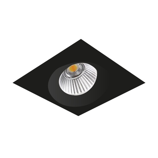 [EI42459] Artefacto LED De Embutir 8W Luz Calida Negro Katy 1 Argo