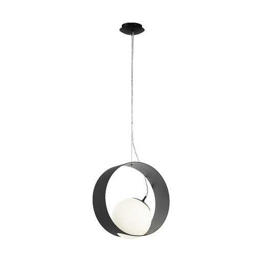 [EI42529] Colgante Hapton E27 De 1 Luz Negro/blanco Eglo (outlet)