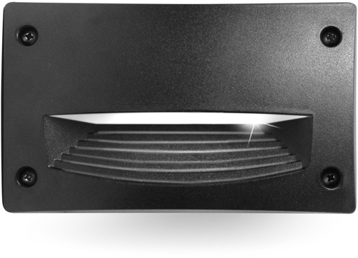 [EI42543] Aplique De Embutir Pared Leti Rect GX53 De 1 Luz C/lamp LED 3W Calida/neutra/fria Negro Fumagalli (outlet)
