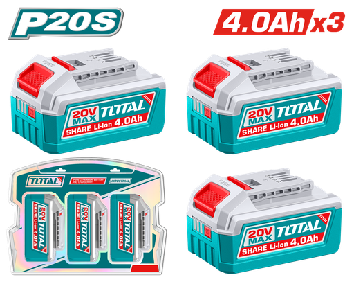 [E42643] Bateria 20V4AH (3 Pzs) (promo) - Tosli251296 - Total