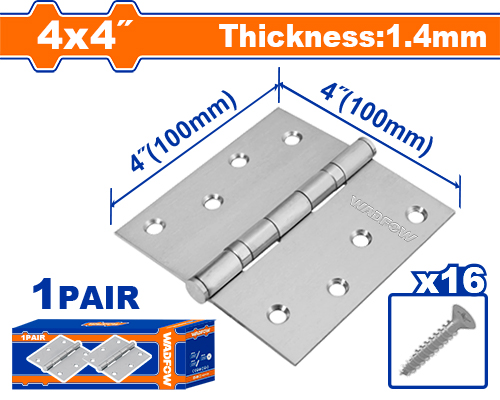 [E42650] Bisagra Niquelado 100X100X1.4MM (2 Pzs) - Wadfow