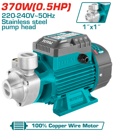 [EI42772] Bomba De Agua Periferica 0.5HP 35MTS 35L/MIN (1pulg) (cabezal Acero Inox) - Total
