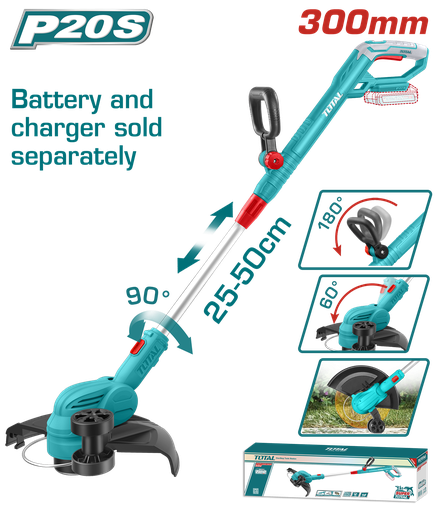 [EI42776] Bordeadora A Bateria 20V (cabezal Giratorio Con Rueda) - Sin Bat - Tgtli20328 - Total