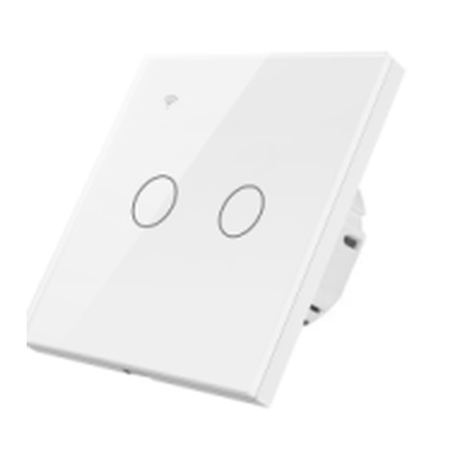 [ID42871] Interruptor Tactil Blanco 2 Modulos EU - S-1214 - Similar