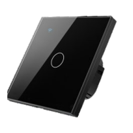[ID42874] Interruptor Tactil Negro 1 Modulo EU - S-1124 - Similar