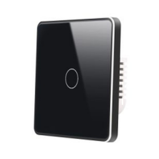 [ID42882] Interruptor Plano Metal Negro 1 Modulo EU - S-2123 - Similar