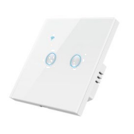 [ID42887] Interruptor Concavo S/Marco Blanco 2 Modulos EU - S-3211 - Similar