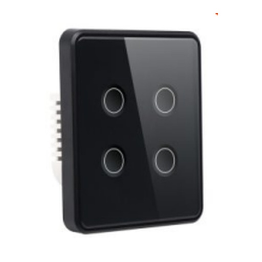 [ID42893] Interruptor Concavo Marco PC Negro 4 Modulos EU - S-3423 - Similar