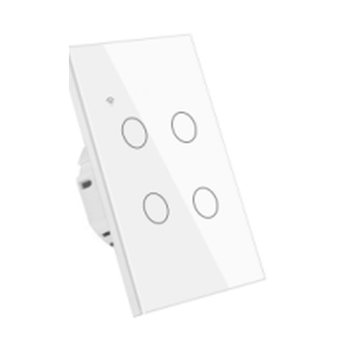 [ID42905] Interruptor Tactil Blanco 4 Modulos US - S-1814 - Similar
