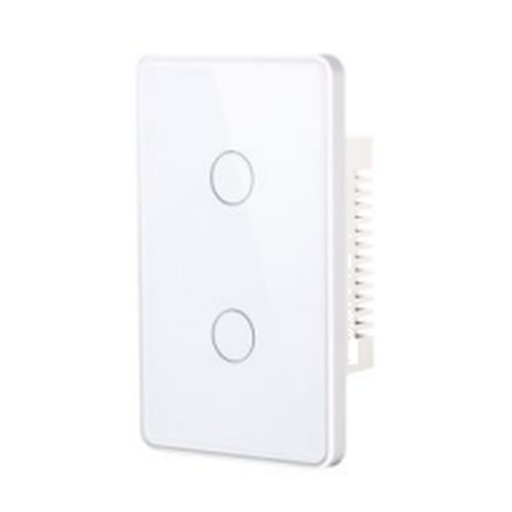 [ID42915] Interruptor Plano Metal Blanco 2 Modulos US - S-2613 - Similar