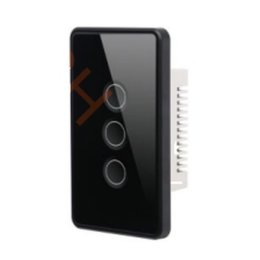 [ID42924] Interruptor Concavo Marco PC Negro 3 Modulos US - S-3723 - Similar