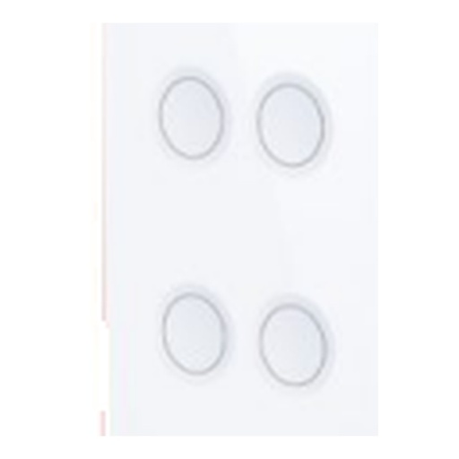 [ID42929] Interruptor Concavo Marco Metal Blanco 4 Modulos US - S-4813 - Similar