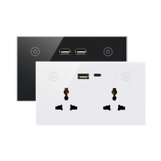 [ID42996] Tomacorriente Universal 16A c/USB Type-C - S-US04 - Similar