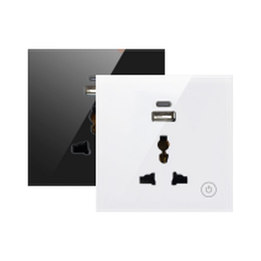 [ID43003] Tomacorriente Universal c/USB TypeC - S-EU05 - Similar