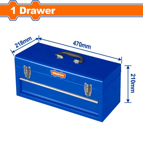 [E43233] Caja De Herramientas Metálica Con Cajón 47X22X21CM - Wadfow