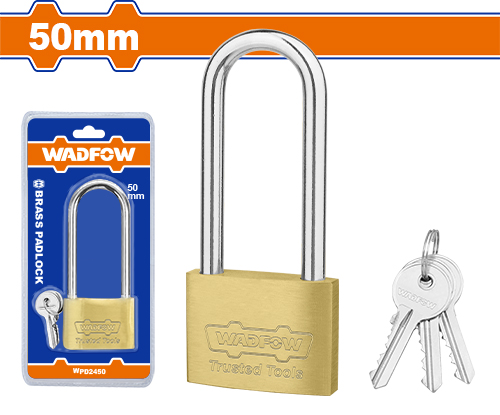 [E43348] Candado De Laton 50MM Con Grillete Largo - Wadfow