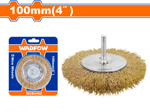 [E43422] Cepillo De Alambre Tipo Disco 100MM (vástago 1/4) - Wadfow