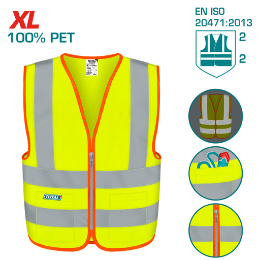 [EC43444] Chaleco Reflectante Xl Amarillo Fluorescente - Total