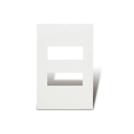 [EI43681] Conjunto De Placa Blanca De 2 Modulos Con Soporte - Linea Siglo 21 - Cambre