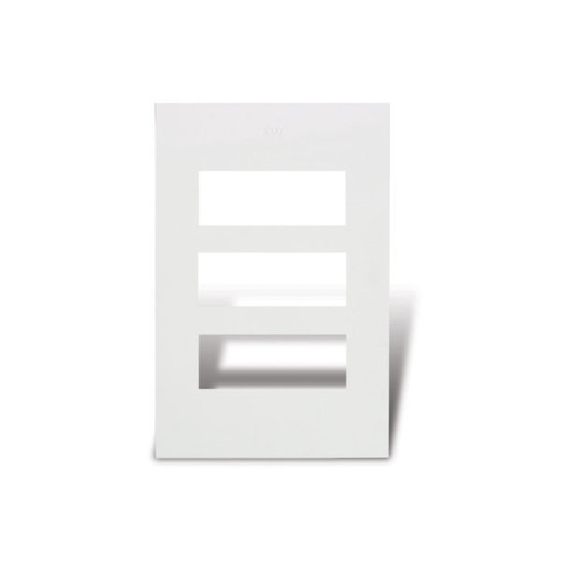[EI43682] Conjunto De Placa Blanca De 3 Modulos Con Soporte - Linea Siglo 21 - Cambre