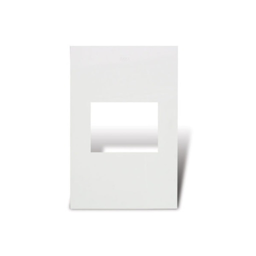 [EI43683] Conjunto De Placa Blanca De 2 Modulos Universal Con Soporte - Linea Siglo 21 - Cambre