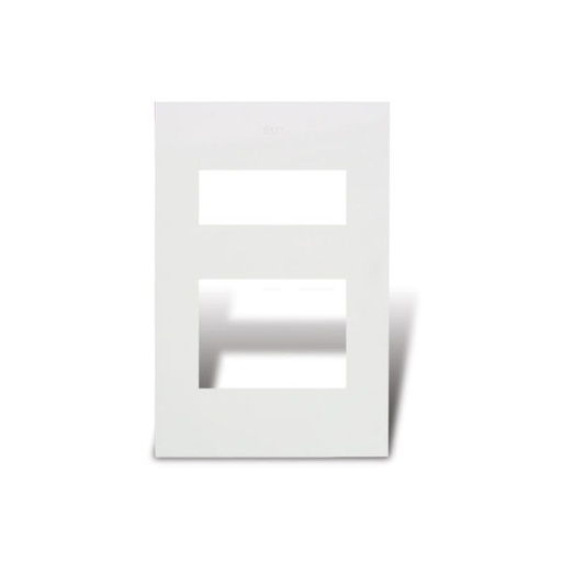 [EI43684] Conjunto De Placa Blanca De 1 Modulo Y 2 Modulos Universales Con Soporte - Linea Siglo 21 - Cambre